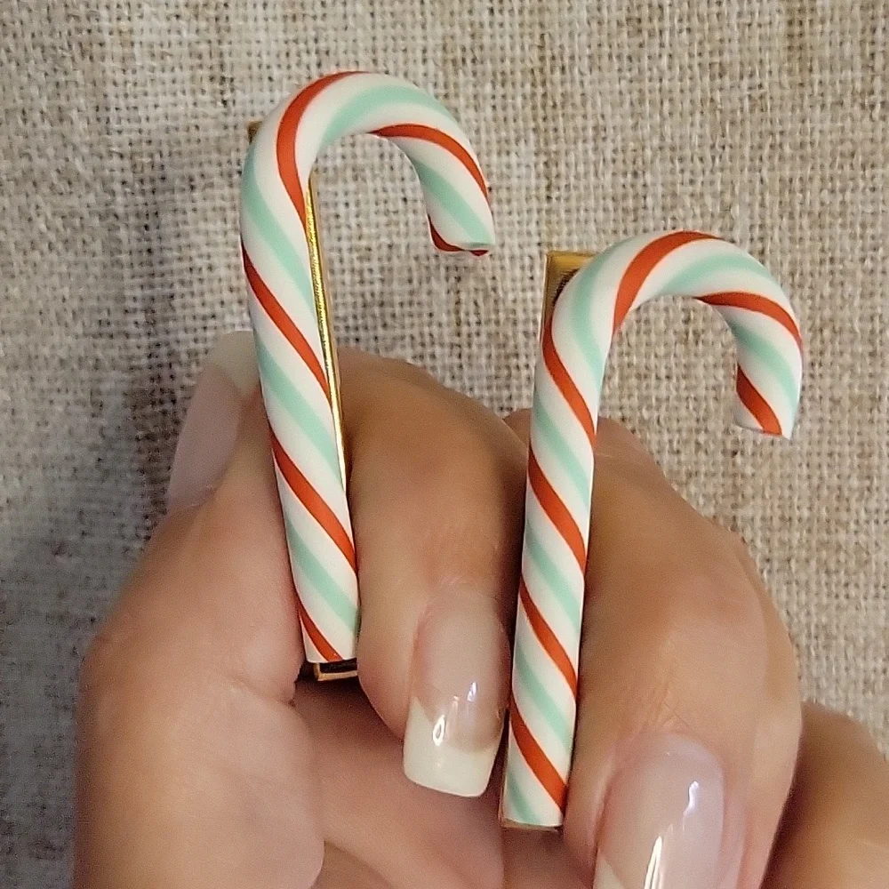 Candy Cane Hair Clips